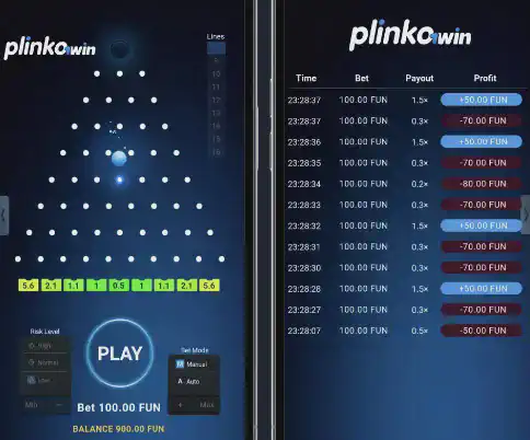 1win Plinko खेलें