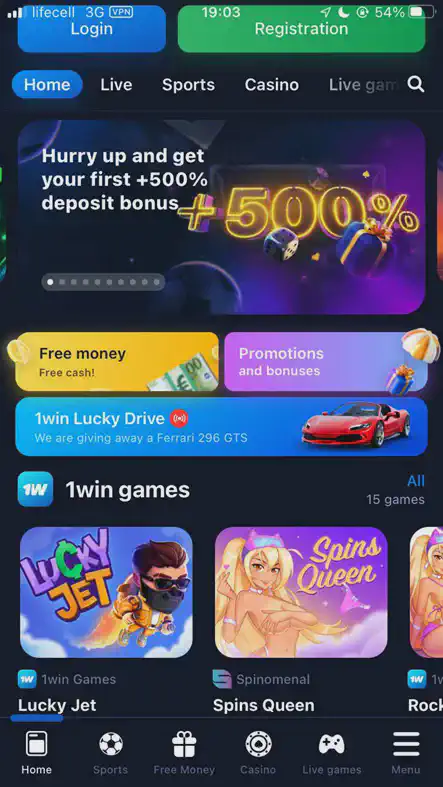 1win casino app