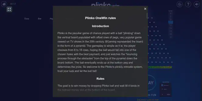 1win Plinko strategy